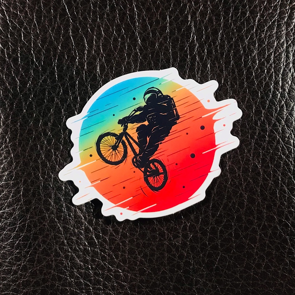 BMX Astronaut Extreme Single Decor Accent Athletics Sticker